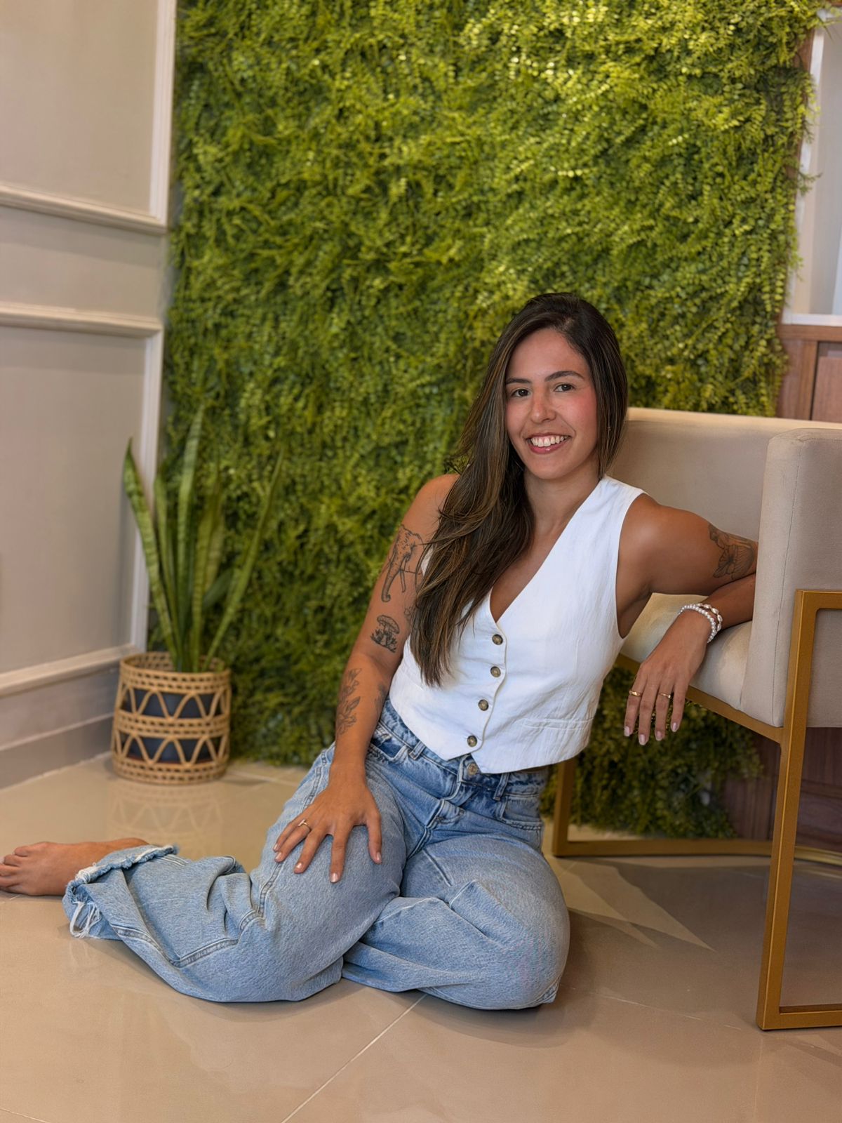 Natália Tavares em atendimento